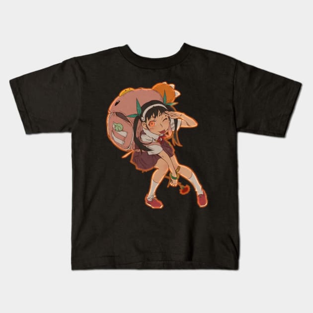 hachikuji mayoi Kids T-Shirt by Sparkledoom